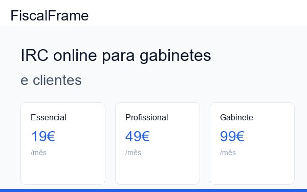 Screenshot da plataforma FiscalFrame